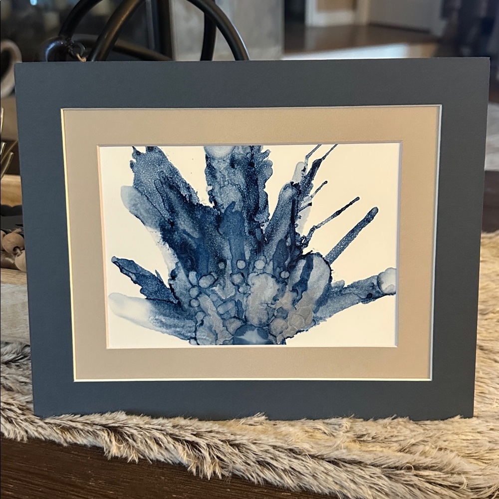 Hand crafted original alcohol ink wall decor painting